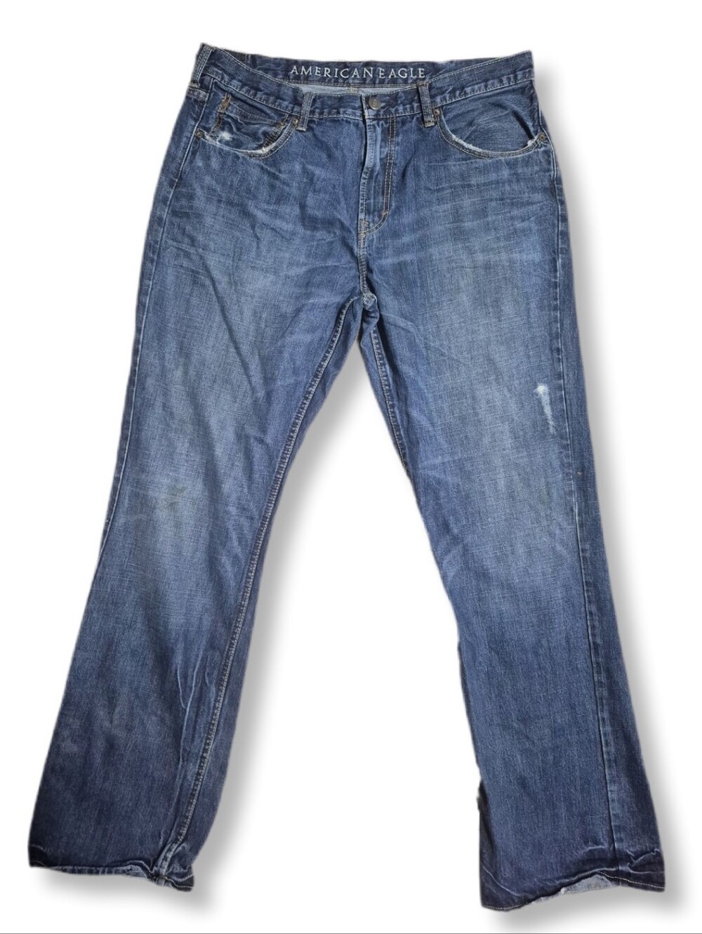 American Eagle Outfitters Men’s Bootcut Blue Faded Wash Denim Jeans Sz. 38/36
